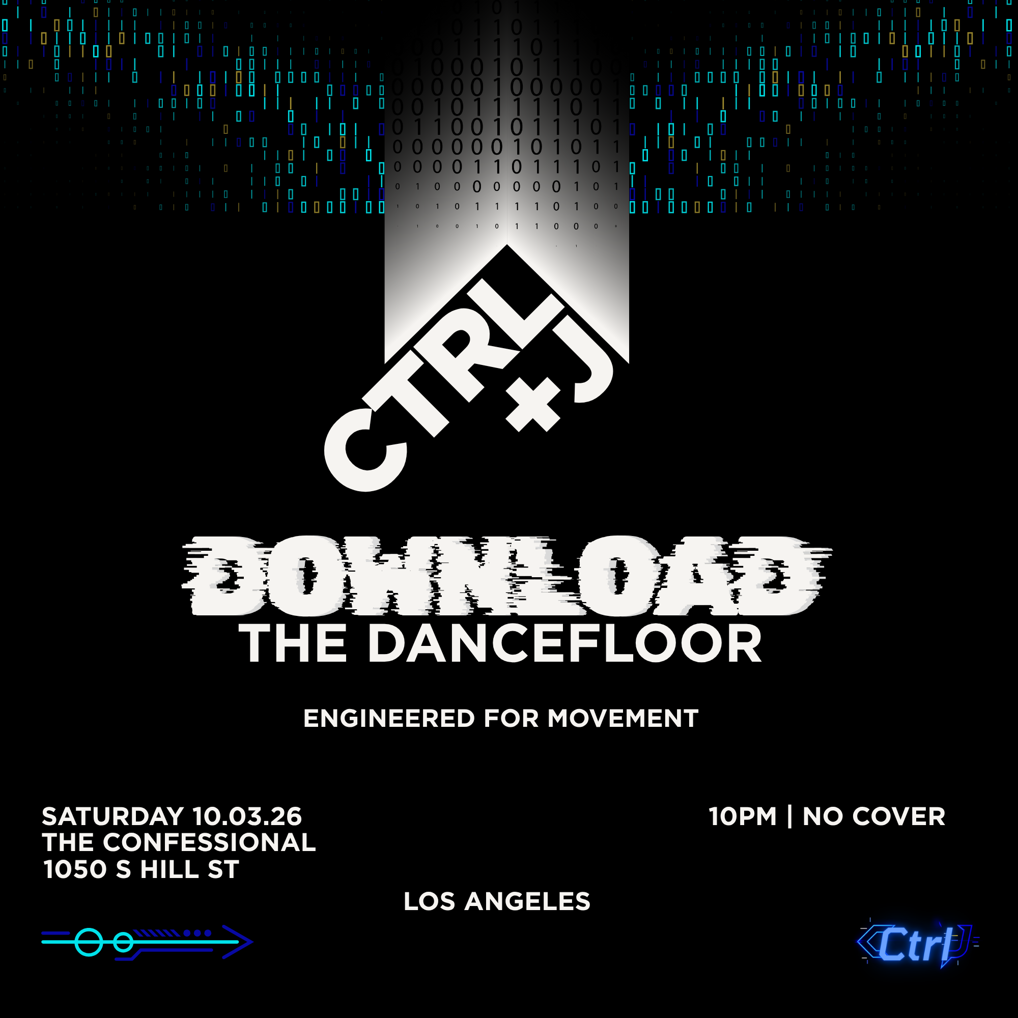 Download the Dancefloor event artwork for CTRL + J at The Confessional in Los Angeles